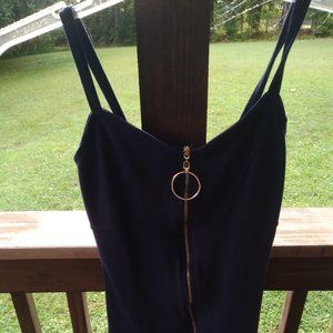 Dress mini  M women's black with zipper